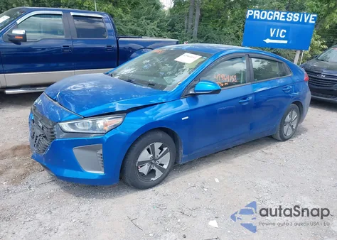 2018 Hyundai Ioniq Hybrid Blue from USA, damaged, VIN KMHC65LC2JU090577